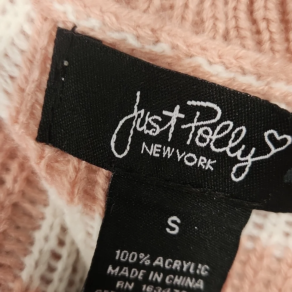 Just Polly New York Pink Check Sweater Vest - Picture 2 of 5